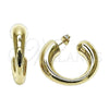 Argolla Mediana 02.468.0001.40 Oro Laminado, Pulido, Tono Dorado
