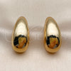 Arete Dormilona 02.468.0007 Oro Laminado, Diseño de Gota, Pulido, Tono Dorado