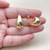 Arete Dormilona 02.468.0008 Oro Laminado, Pulido, Tono Dorado