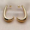 Arete Dormilona 02.468.0013 Oro Laminado, Pulido, Tono Dorado