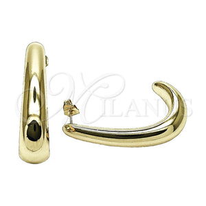 Arete Dormilona 02.468.0013 Oro Laminado, Pulido, Tono Dorado