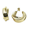 Argolla Mediana 02.468.0014.30 Oro Laminado, Diseño de Torcido, Pulido, Tono Dorado