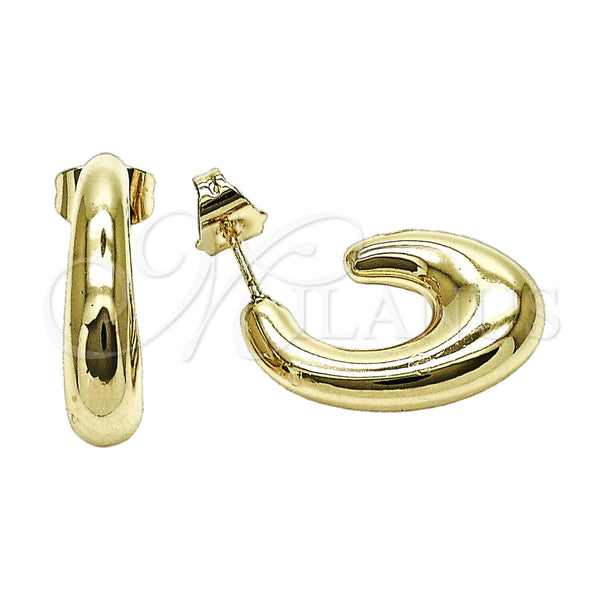 Argolla Pequeña 02.468.0015.15 Oro Laminado, Pulido, Tono Dorado