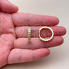 Argolla Huggie 02.267.0122.1.20 Oro Laminado, con Micro Pave Blanca, Pulido, Tono Dorado