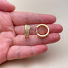 Argolla Huggie 02.267.0123.18 Oro Laminado, Diseño de Flecha, con Zirconia Cubica Blanca, Pulido, Tono Dorado