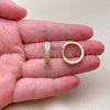 Argolla Huggie 02.267.0124.18 Oro Laminado, con Zirconia Cubica Blanca, Pulido, Tono Dorado