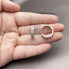 Argolla Huggie 02.267.0124.1.18 Rodio Laminado, con Zirconia Cubica Blanca, Pulido, Rodinado