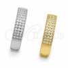 Argolla Huggie 02.267.0126.1.20 Rodio Laminado, Diseño de Corazón, con Zirconia Cubica Blanca, Pulido, Rodinado