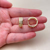 Argolla Huggie 02.267.0127.18 Oro Laminado, con Zirconia Cubica Blanca, Pulido, Tono Dorado