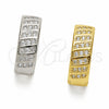 Argolla Huggie 02.267.0127.1.18 Rodio Laminado, con Zirconia Cubica Blanca, Pulido, Rodinado