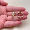 Argolla Huggie 02.267.0128.18 Oro Laminado, con Zirconia Cubica Blanca, Pulido, Tono Dorado