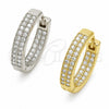 Argolla Huggie 02.267.0128.18 Oro Laminado, con Zirconia Cubica Blanca, Pulido, Tono Dorado