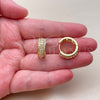 Argolla Huggie 02.267.0129.18 Oro Laminado, con Zirconia Cubica Blanca, Pulido, Tono Dorado
