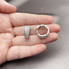 Argolla Huggie 02.267.0129.1.18 Rodio Laminado, con Zirconia Cubica Blanca, Pulido, Rodinado