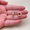 Argolla Huggie 02.267.0132.12 Oro Laminado, Diseño de Gota, con Zirconia Cubica Blanca, Pulido, Tono Dorado