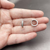 Argolla Huggie 02.267.0133.1.12 Oro Laminado, con Zirconia Cubica Blanca, Pulido, Tono Dorado