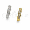 Argolla Huggie 02.267.0133.1.12 Oro Laminado, con Zirconia Cubica Blanca, Pulido, Tono Dorado