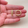 Argolla Huggie 02.267.0134.20 Oro Laminado, con Zirconia Cubica Blanca, Pulido, Tono Dorado