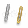 Argolla Huggie 02.267.0134.1.20 Rodio Laminado, con Zirconia Cubica Blanca, Pulido, Rodinado