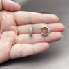 Argolla Huggie 02.267.0135.5.14 Rodio Laminado, con Zirconia Cubica Blanca, Pulido, Rodinado