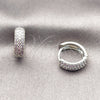 Argolla Huggie 02.267.0135.8.14 Rodio Laminado, con Zirconia Cubica Amatista, Pulido, Rodinado