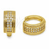 Argolla Huggie 02.267.0136.16 Oro Laminado, con Zirconia Cubica Blanca, Pulido, Tono Dorado