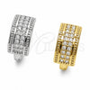 Argolla Huggie 02.267.0136.16 Oro Laminado, con Zirconia Cubica Blanca, Pulido, Tono Dorado