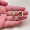 Argolla Huggie 02.267.0138.16 Oro Laminado, con Zirconia Cubica Blanca, Pulido, Tono Dorado