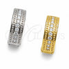 Argolla Huggie 02.267.0138.16 Oro Laminado, con Zirconia Cubica Blanca, Pulido, Tono Dorado