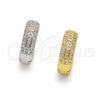 Argolla Huggie 02.267.0139.14 Oro Laminado, con Zirconia Cubica Blanca, Pulido, Tono Dorado