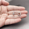 Argolla Huggie 02.267.0140.5.12 Rodio Laminado, con Zirconia Cubica Blanca, Pulido, Rodinado