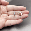 Argolla Huggie 02.267.0140.8.12 Rodio Laminado, con Zirconia Cubica Amatista, Pulido, Rodinado