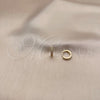 Argolla Huggie 02.267.0140.14 Oro Laminado, con Zirconia Cubica Blanca, Pulido, Tono Dorado
