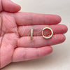 Argolla Huggie 02.267.0140.16 Oro Laminado, con Zirconia Cubica Blanca, Pulido, Tono Dorado