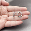 Argolla Huggie 02.267.0140.7.16 Rodio Laminado, con Zirconia Cubica Zafiro Azul, Pulido, Rodinado