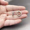 Argolla Huggie 02.267.0140.8.16 Rodio Laminado, con Zirconia Cubica Amatista, Pulido, Rodinado
