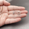 Argolla Huggie 02.267.0141.1.10 Rodio Laminado, con Zirconia Cubica Blanca, Pulido, Rodinado