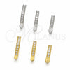 Argolla Huggie 02.267.0141.1.12 Rodio Laminado, con Zirconia Cubica Blanca, Pulido, Rodinado