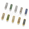 Argolla Huggie 02.267.0141.1.14 Rodio Laminado, con Zirconia Cubica Blanca, Pulido, Rodinado