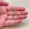 Argolla Huggie 02.267.0143.3.12 Oro Laminado, con Zirconia Cubica Amatista, Pulido, Tono Dorado