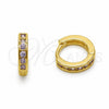 Argolla Huggie 02.267.0143.3.12 Oro Laminado, con Zirconia Cubica Amatista, Pulido, Tono Dorado