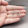 Argolla Huggie 02.267.0143.5.12 Rodio Laminado, con Zirconia Cubica Blanca, Pulido, Rodinado