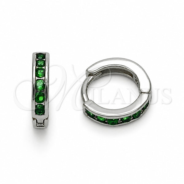 Argolla Huggie 02.267.0143.6.12 Rodio Laminado, Pulido, Rodinado