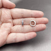 Argolla Huggie 02.267.0143.8.12 Rodio Laminado, con Zirconia Cubica Amatista, Pulido, Rodinado