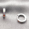 Argolla Huggie 02.267.0143.9.12 Oro Laminado, con Zirconia Cubica Multicolor, Pulido, Tono Dorado
