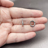 Argolla Huggie 02.267.0144.8.12 Rodio Laminado, con Zirconia Cubica Amatista, Pulido, Rodinado