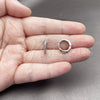Argolla Huggie 02.267.0144.5.14 Rodio Laminado, con Zirconia Cubica Blanca, Pulido, Rodinado