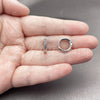 Argolla Huggie 02.267.0144.7.14 Rodio Laminado, con Zirconia Cubica Zafiro Azul, Pulido, Rodinado
