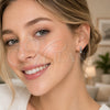 Argolla Huggie 02.267.0144.8.14 Rodio Laminado, con Zirconia Cubica Amatista, Pulido, Rodinado