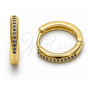 Argolla Huggie 02.267.0144.3.16 Oro Laminado, con Zirconia Cubica Amatista, Pulido, Tono Dorado